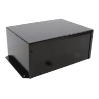 Hammond Electronics 1411FBRBK Universele behuizing 203 x 152 x 89 Aluminium Zwart 1 stuk(s) - thumbnail