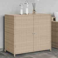 Tuinkast 83x45x76 cm poly rattan beige - thumbnail