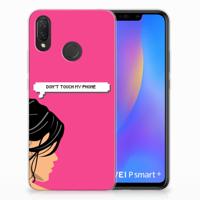 Huawei P Smart Plus Silicone-hoesje Woman Don't Touch My Phone - thumbnail