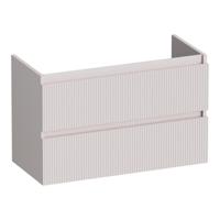 Brauer Joy Wavy - Onderkast Ondiep - 80 cm - met 2 Softclose Lades Greeploos en 1 Sifon Uitsparing - Mat Zand - thumbnail