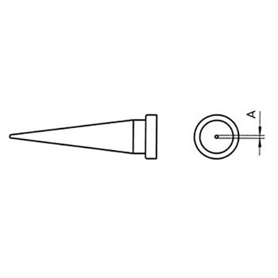 Weller LT-S Soldeerpunt Langwerpige, conische vorm Grootte soldeerpunt 0.4 mm Inhoud: 1 stuk(s)