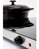 Fritel WT2478 Warmhoudplaat XXL 400W Zwart/Zilver - thumbnail