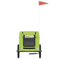 Hondenfietstrailer oxford stof en ijzer groen - thumbnail