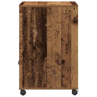 VidaXL Printerstand met opslag oudhout 60 x 48 x 74 cm bewerkt hout