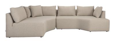 Zuiver Hoekbank 'Prosper' Links, kleur Cappuccino Zuiver Hoekbank 'Prosper' Links, kleur Cappuccino