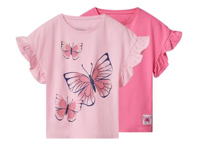 lupilu Set van 2 kinder T-shirts (Lichtroze/roze, 122/128)