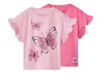 lupilu Set van 2 kinder T-shirts (Lichtroze/roze, 122/128) - thumbnail