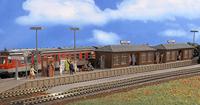 Vollmer 43550 H0 Perron Wiesental met twee onderhoudshallen - thumbnail