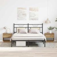 Nachtkastje 2 pcs Artisan Eiken 45 x 34 x 44 cm Bewerkt hout - thumbnail