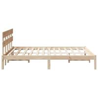 Bedframe met hoofdeinde Bruin 150 x 200 cm Massief grenenhout - thumbnail