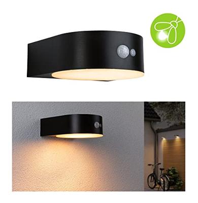 Paulmann 94730 Eileen PIR 2200K Wandlamp op zonne-energie Energielabel: A (A - G) 5.5 W Goud Zwart