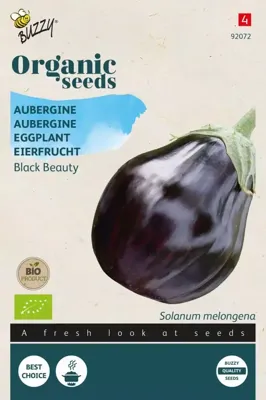 Organic Aubergine Black Beauty (Bio) zaden Buzzy - Buzzy