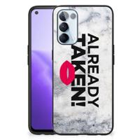 OPPO Reno5 5G | Find X3 Lite | Telefoon Hoesje | met tekst Already Taken White - thumbnail