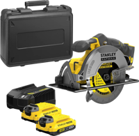 Stanley FATMAX SFMCS550M2K 18V Brushless Accu Cirkelzaag | 190MM | 2 x 4.0AH Accu's + Lader | In koffer - SFMCS550M2K-QW - thumbnail