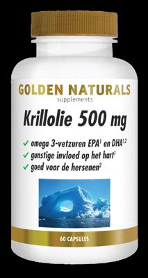 Golden Naturals Krillolie 500mg Capsules