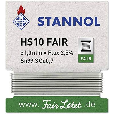 Stannol HS10-Fair Soldeertin Wikkel Sn99,3Cu0,7 ROM1 5 g 1 mm
