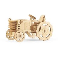 Kikkerland 3D-puzzel Tractor 15 x 9 cm hout bruin - thumbnail
