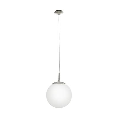 Eglo HanglampRondo glas 20cm metaalgrijs met wit - 85261
