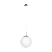 Eglo HanglampRondo glas 20cm metaalgrijs met wit - 85261 - thumbnail
