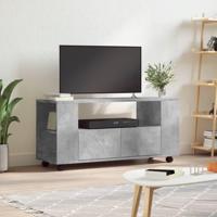 Tv-meubel 102x34,5x43 cm bewerkt hout betongrijs - thumbnail