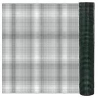 VidaXL Kippengaas 25x1 m gegalvaniseerd staal met pvc-coating groen - thumbnail