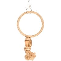 Vogelschommel Touw 1 Ring 24 cm 24 x 5.5 x 51 cm Flamingo Beige - thumbnail