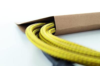 Cordial 14776 Jackplug Instrumenten Aansluitkabel [1x Jackplug male 6,3 mm (mono) - 1x Jackplug male 6,3 mm (mono)] 3 m Zwart, Geel Textielmantel