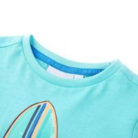 Kindershirt met korte mouwen 116 zeeblauw - thumbnail