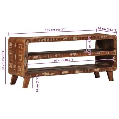 Tv-meubel 105x46x32 cm massief gerecycled hout