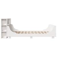 Bedframe zonder matras massief grenenhout wit 120x200 cm - thumbnail