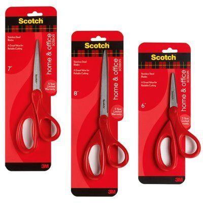 Schaar Scotch 18cm universeel rood blister