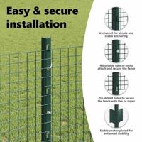 VidaXL Hek met paal groen 1 x 25 m staal - thumbnail