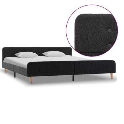 VidaXL Bedframe jute donkergrijs 180x200 cm