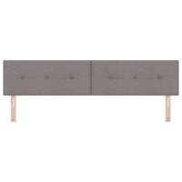 LED Hoofdbord met LED-striplichten Taupe 200 cm Polyester - thumbnail