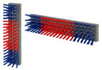 Veeborstel nylon blauwroodblauw 50x10cm - thumbnail