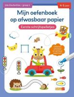 Mijn Oefenboek Op Afwasbaar Papier Eerste Schrijfspelletjes (4-5 jaar) - thumbnail