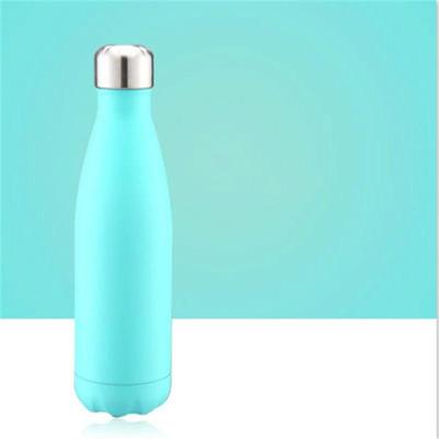 Thermische beker vacuüm kolf warmte waterfles draagbare RVS sport ketel capaciteit: 500ml (turkoois blauw)