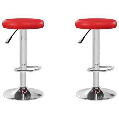 Barstoelen 2 st kunstleer rood Barstoelen 2 st kunstleer rood