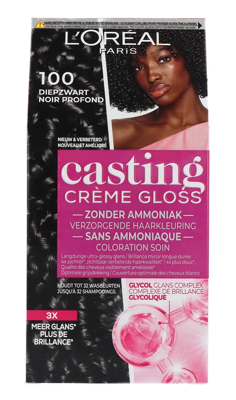 L'Oréal Paris Casting Crème Gloss 100 Black Caviar- Diep Zwart