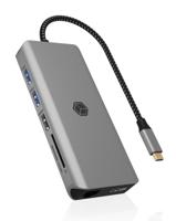 ICY BOX IB-DK4061-CPD Bedraad USB 3.2 Gen 1 (3.1 Gen 1) Type-C Grijs - thumbnail