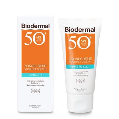 Biodermal Zonnecreme gezicht hydraplus SPF50 50 Milliliter