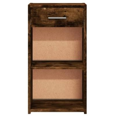 Nachtkastjes 2 st 35x34x65 cm bewerkt hout gerookt eikenkleurig