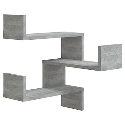 Hoekwandschappen 2 st 40x40x50 cm bewerkt hout grijs sonoma Hoekwandschappen 2 st 40x40x50 cm bewerkt hout grijs sonoma