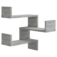 Hoekwandschappen 2 st 40x40x50 cm bewerkt hout grijs sonoma - thumbnail