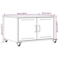Salontafel 68x50x43,5 cm koudgewalst staal antracietkleurig - thumbnail
