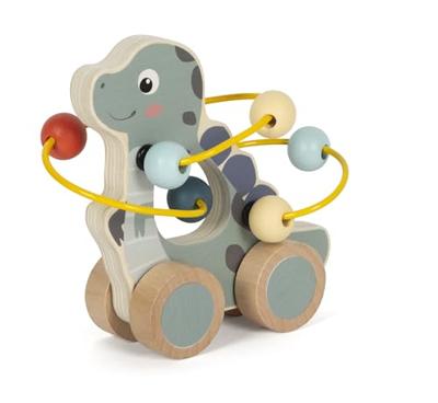 Small Foot - houten duwfiguur motoriekspiraal dino