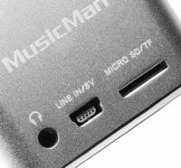 Mini-luidspreker Technaxx MusicMan Mini AUX, SD, USB Zilver - thumbnail