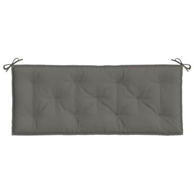 VidaXL Tuinbankkussens 2 st 120x50x7 cm stof gemêleerd donkergrijs
