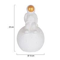 Steinhauer Witte tafellampJazz van gips - 3108W - thumbnail