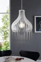 Eglo HanglampTindori 38cm wit hout - 96257 - thumbnail